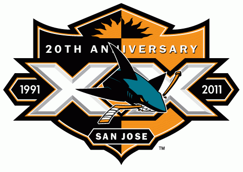 San Jose Sharks 2011 Anniversary Logo t shirts iron on transfers v3